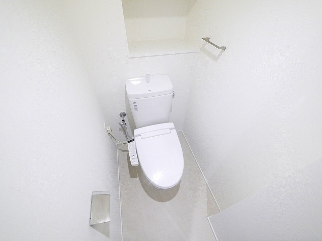 K-TERRACE学研奈良登美ヶ丘　北のトイレ|落ち着いた色調のトイレです