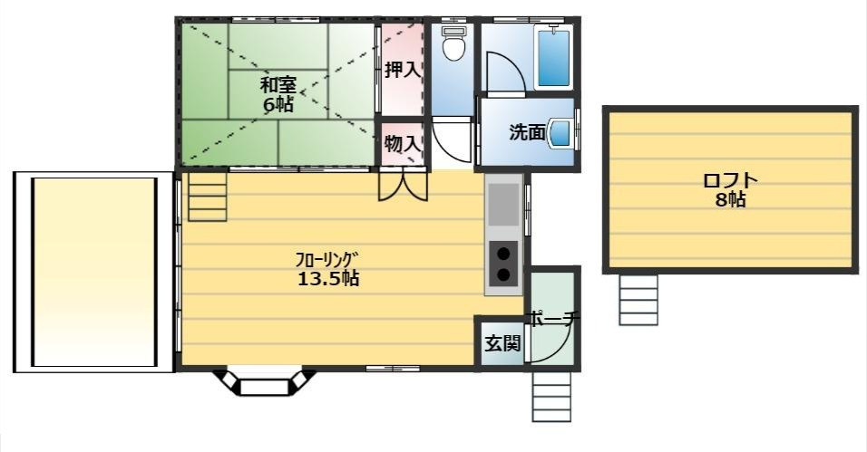 オリンポス三岳②木造２階建の間取り