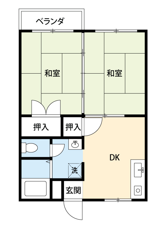 東新ハイツ　　　刈谷市の賃貸ならクラスホーム刈谷店の間取り
