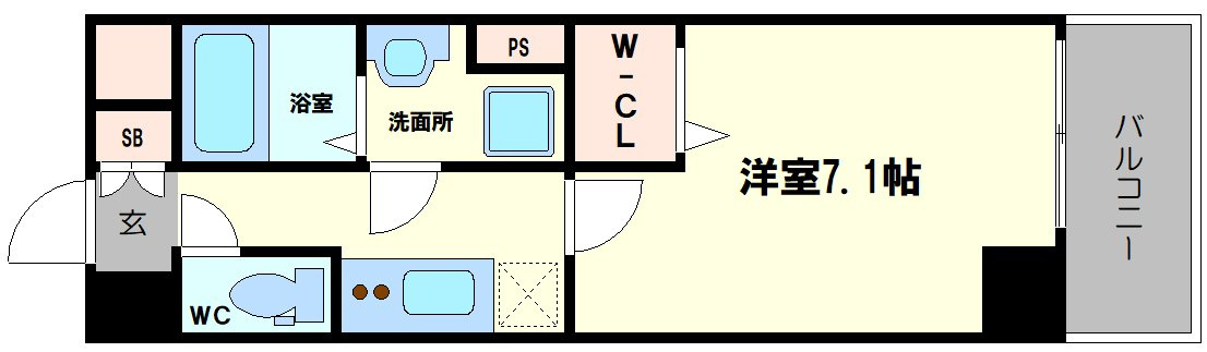 大阪市北区長柄中３丁目の賃貸マンションの間取り