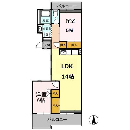 平川ガーデンハイツの間取り