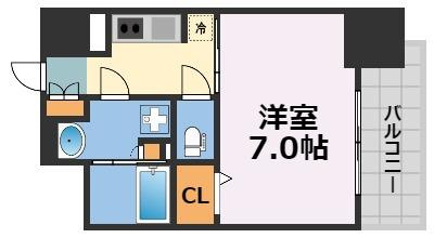 S-RESIDENCE難波大国町Deuxの間取り