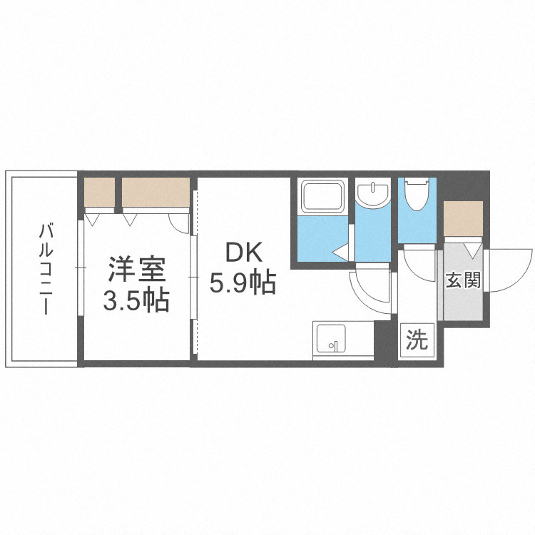 サムティ福島RUFLEの間取り