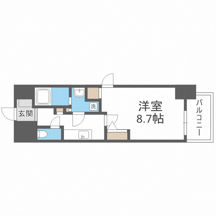 プランドール北浜の間取り