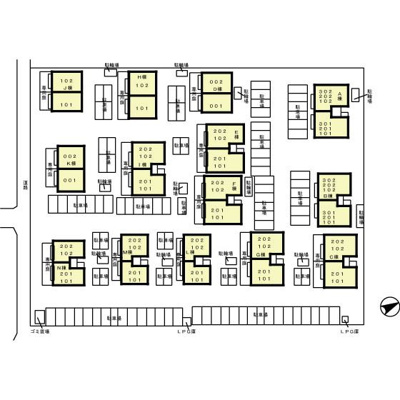 【区画図】 | リビングタウン阿倉川　A | ※同建物同型別のお部屋