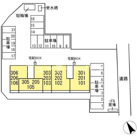 リベラーレ新原の区画図