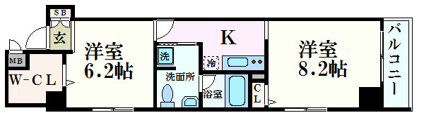 【間取り】 | 南堀江プライマリーワン