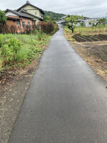 土地　上西郷の前面道路含む現地写真|東から