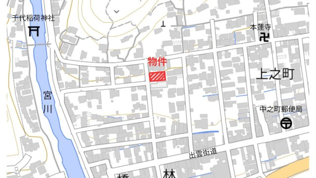 上之町　住宅用地　143坪の地図