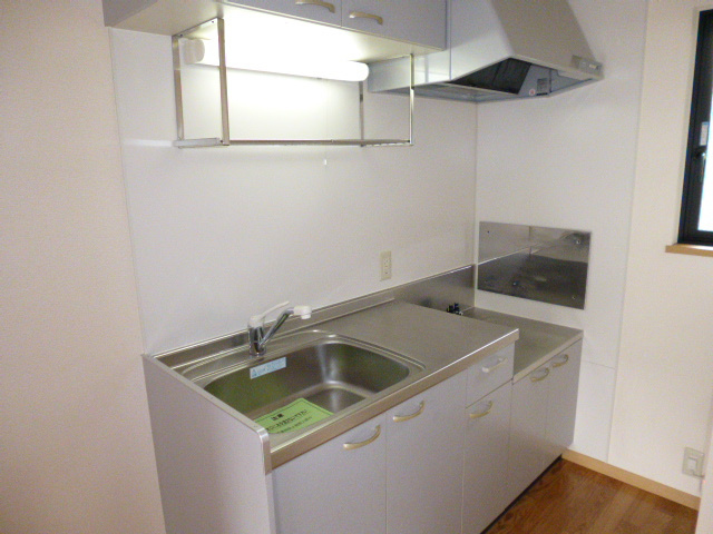 ビバリースクエアＢのキッチン|二口コンロ付き
