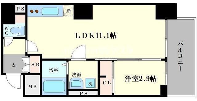 M：COURT新町の間取り