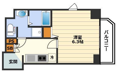 スワンズシティ南森町の間取り