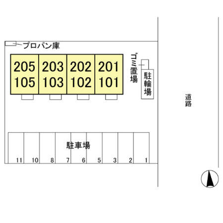 ＩＺＵＭＩの駐車場|配置図