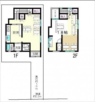 大津市大萱１丁目の店舗の間取り