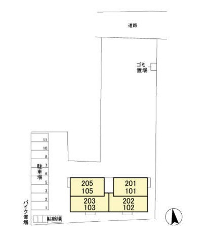 グランドソレイユの区画図
