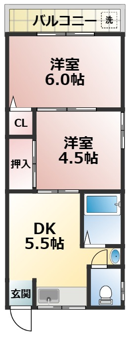 サンハイム深江の間取り