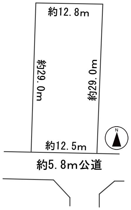 ６０８１１　岐阜市太郎丸中島土地の区画図