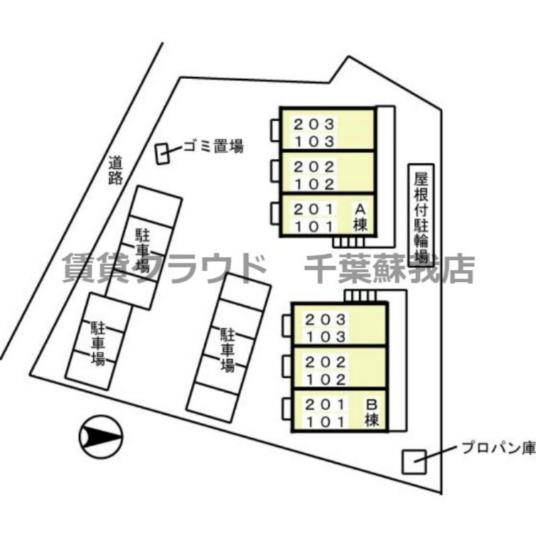 FELICE・青葉の杜　Bの区画図