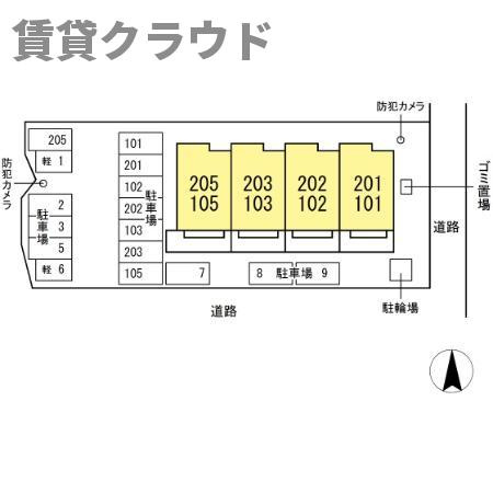 メゾン・ソレイユⅡの区画図