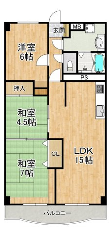 【間取り】 | 狭山レークハイツ2号棟