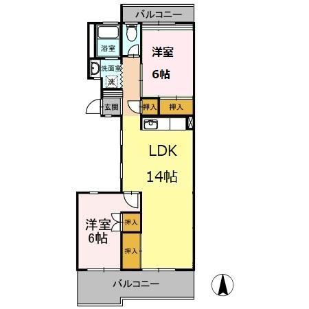 【間取り】 | 平川ガーデンハイツ