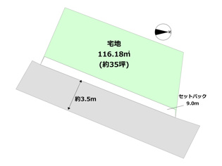 川西市加茂1丁目売り土地の間取り