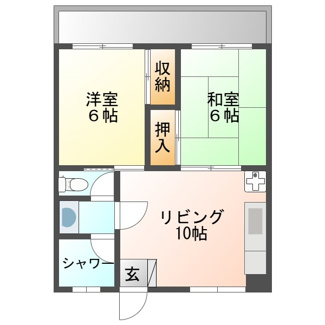 【間取り】 | メゾンニコウ | 室内洗濯機置き場になります。