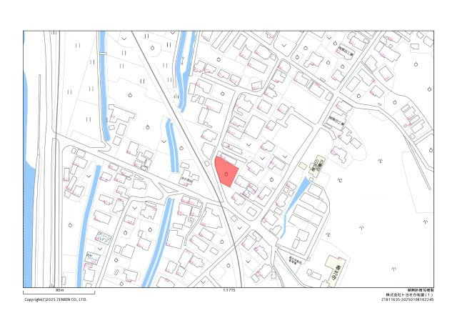 古麓町　土地の地図