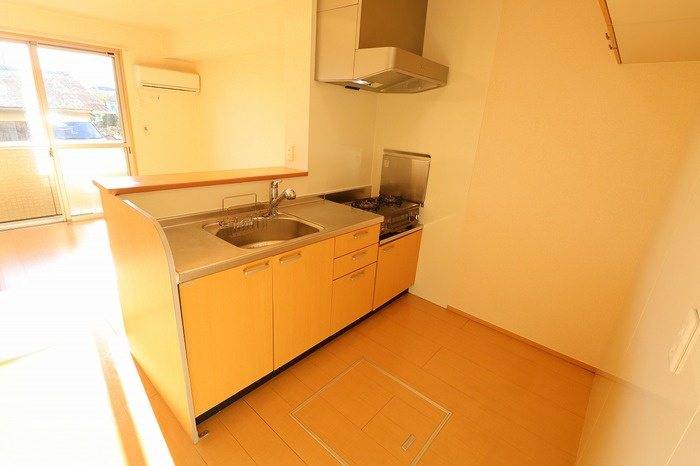 エスポワール Ａのキッチン|カウンターキッチン(ガス台貸与)