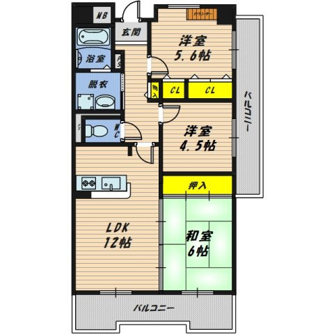 【間取り】 | ヴィザージュ鶴見緑地