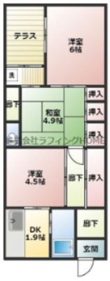 大石町戸建の間取り