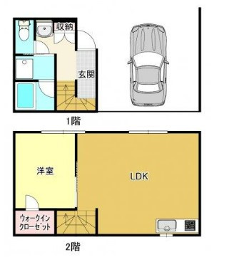 GARAGE HOUSE La Diceの間取り