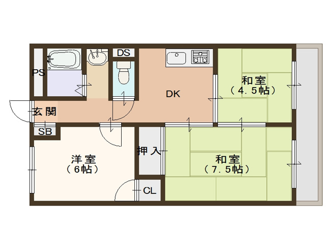 【間取り】 | 塩田マンション