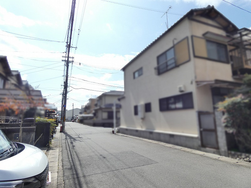 【売土地】京都市南区久世上久世町（桂川駅）建築条件無しの前面道路含む現地写真|前面道路：約6ｍ