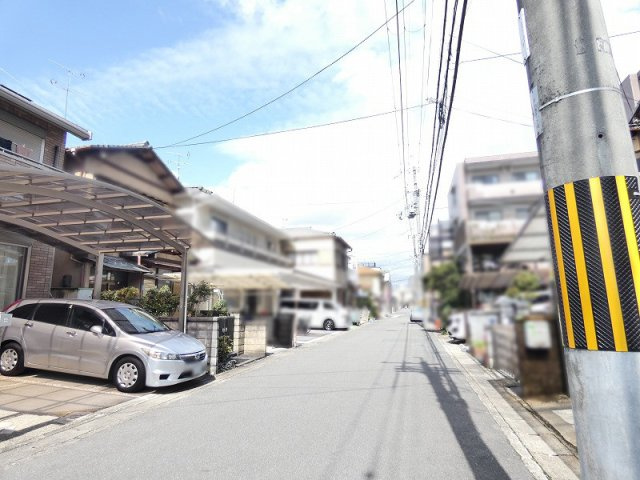 【売土地】京都市南区久世上久世町（桂川駅）建築条件無しの前面道路含む現地写真|前面道路：約6ｍ