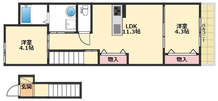 カナロア長田の間取り
