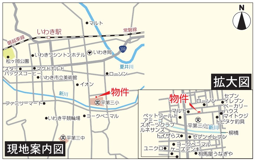 平作町3丁目第1の地図