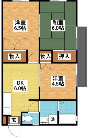 オレンジガーデンⅠの間取り