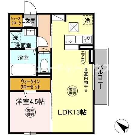 ウエスト・パーク　Ｃの間取り