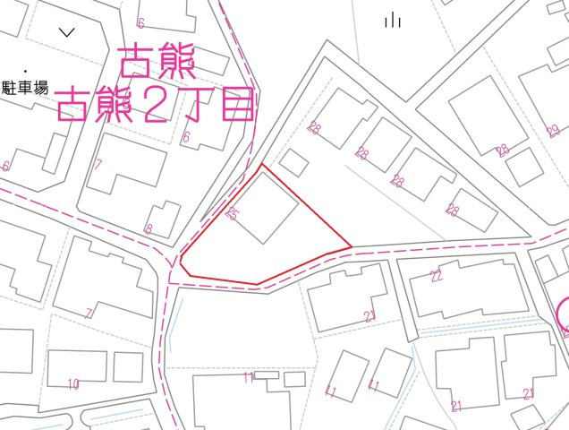 古熊　売土地の土地図