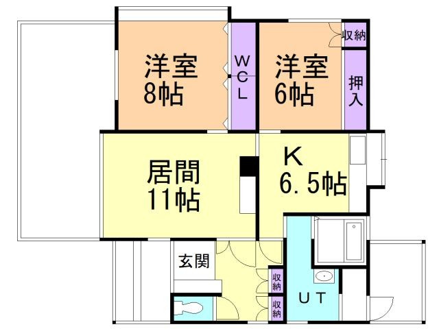 絵鞆町2丁目24-28戸建の間取り