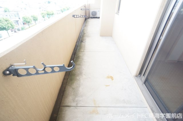熊本市東区御領８丁目の賃貸マンションのバルコニー