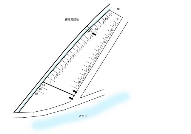 藤原駐車場の区画図