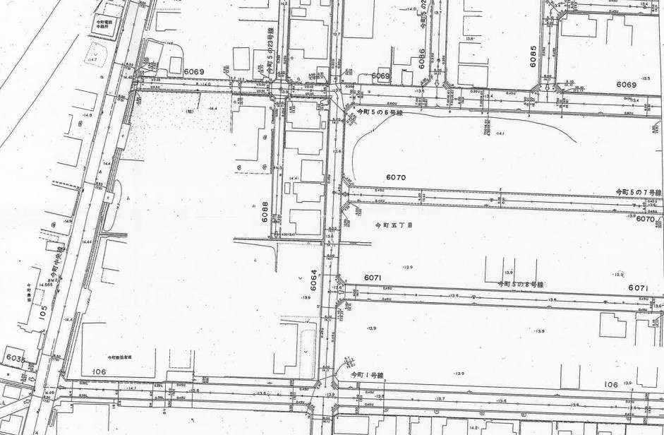 見附市今町５丁目の売地の地図|道路図面