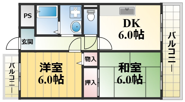ライフステージ緑橋の間取り