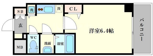 プレサンス谷町リーベの間取り