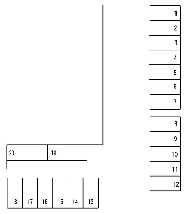 山根駐車場の区画図