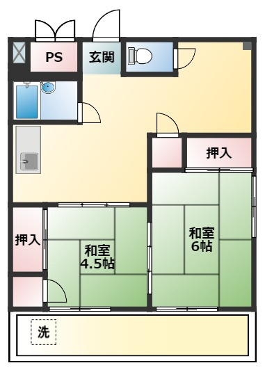 ハイツ藤江の間取り