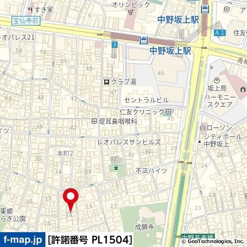 プラクティカル中野坂上の地図