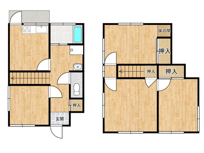 【間取り】 | 阿知須貸家